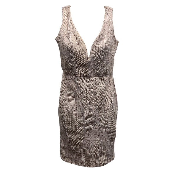 Bailey Blue Womens Dress Pink Abstract Crochet Overlay Mini V Neck Sleeveless S - Picture 1 of 7